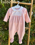 BABYGROW LAMINADO ROSA COM GOLA