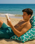 Puff praia manchas verdes