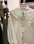 Blusa babydoll floral verde