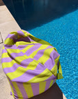 Puff praia Risca Largas Lima Lavanda | Com fecho