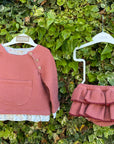 FRILL WAFFLE SWEATSHIRT / ISA0501