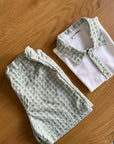 Calção com bolsos vichy azula água
