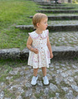 Vestido laranjas com gola babydoll