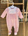 BABYGROW LAMINADO ROSA COM GOLA