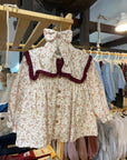Vestido Flores Bordeaux
