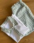 Calção com bolsos vichy azula água
