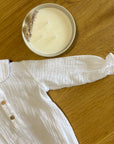 Camisa-body gola peter pan