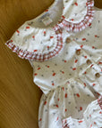 Vestido laranjas com gola babydoll