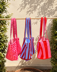 Tote Bag Riscas Framboesa