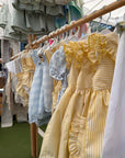 Vestido riscas amarelas
