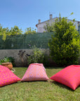 Puff praia girafa rosa