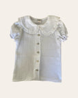 Blusa gola babydoll musselina