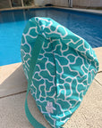 Puff praia manchas verdes | Com fecho