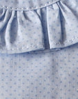 Camisa azul bebé com folho