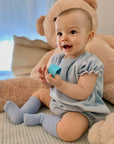 VELVET ROMPER BABY BLUE / ISA2312LX