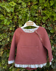 FRILL WAFFLE SWEATSHIRT / ISA0501