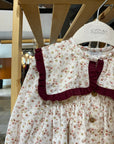 Vestido Flores Bordeaux