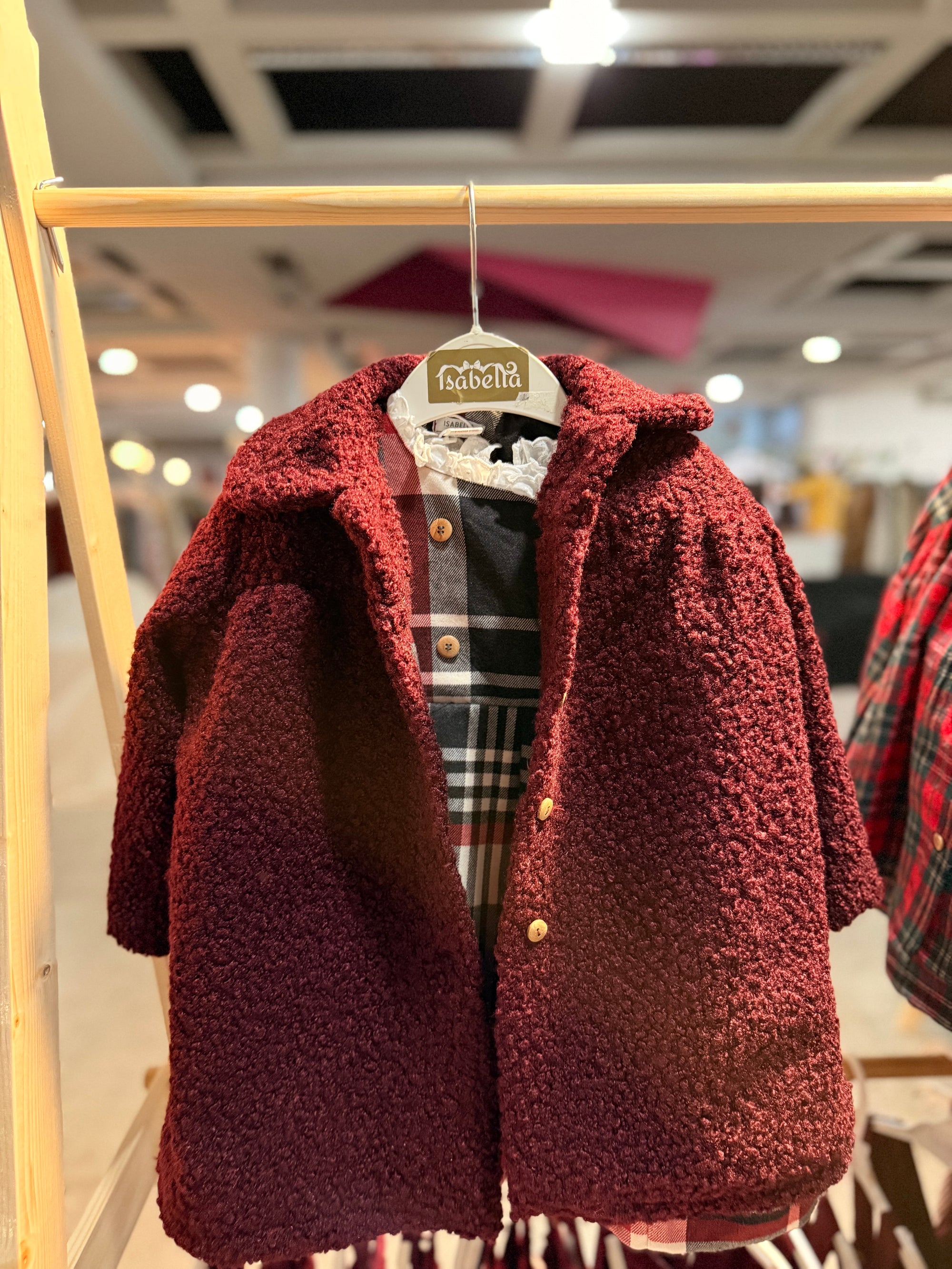 Sobretudo teddy Bordeaux