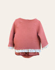 FRILL WAFFLE SWEATSHIRT / ISA0501