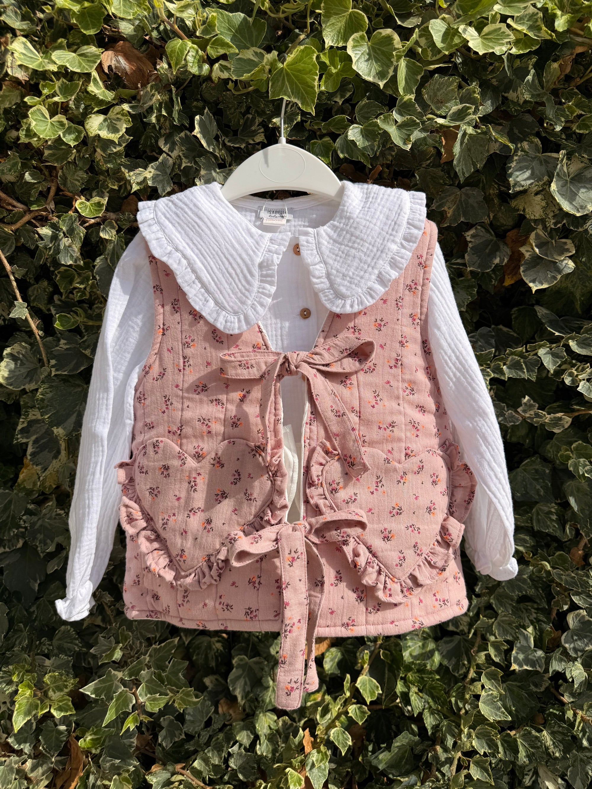 Colete Reversível Acolchoado – Padrão Floral &amp; Bombazine