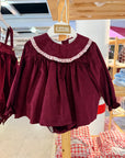 Vestido bombazine Bordeaux