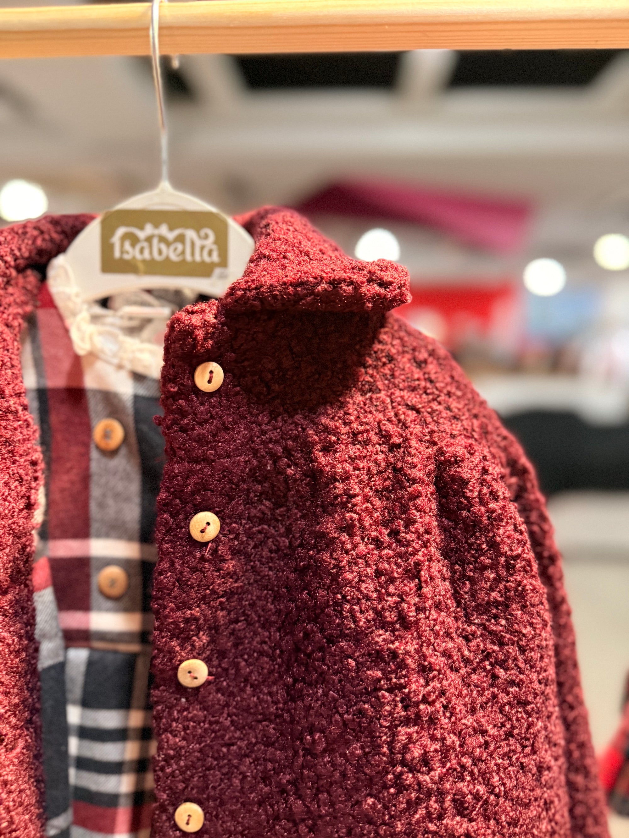 Sobretudo teddy Bordeaux