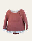 FRILL WAFFLE SWEATSHIRT / ISA0501