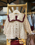 Vestido Flores Bordeaux