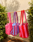 Tote Bag Riscas Framboesa