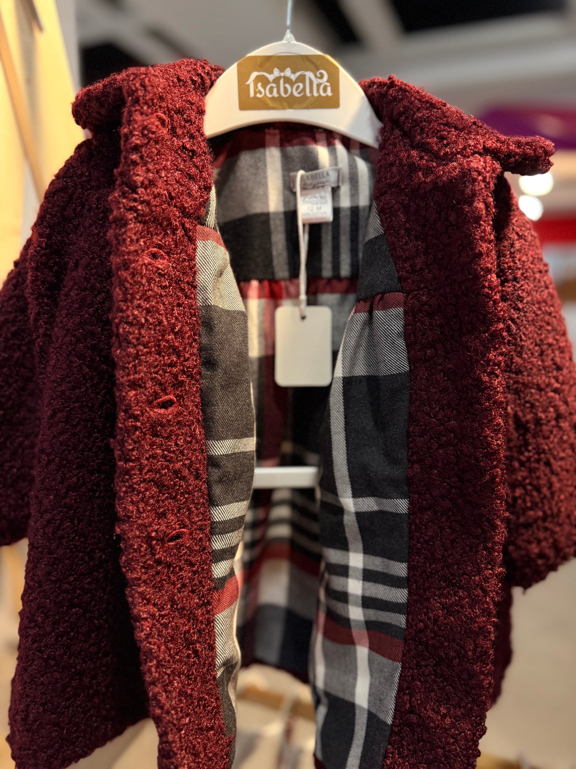 Sobretudo teddy Bordeaux