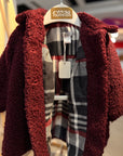 Sobretudo teddy Bordeaux