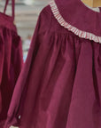 Vestido bombazine Bordeaux